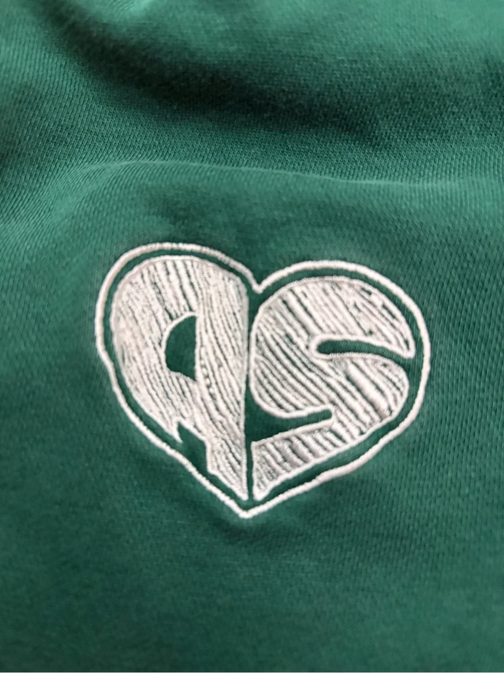 Adidas women’s Teal Sweatpants with Heart Patch - Picture 4 of 5